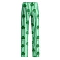 thumbnail image 5 of Fgvctg Women's St. Patrick's Day Pajamas Comfy Sleepwear Wide Leg Pajamas Shamrock Clover Graphic High Waisted Pj Pants Oversized Spring Drawstring Lounge Pants with Pockets Green 3XL, 5 of 6