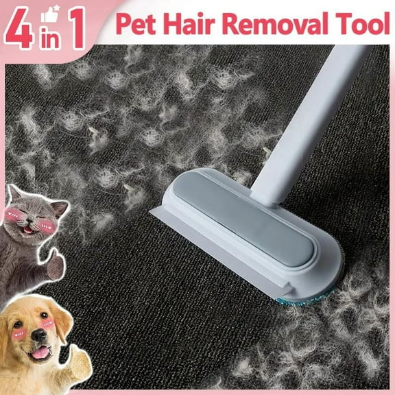 【4 in 1】Pet Hair Removal Tool, Multi-functional, Reusable, Washable Lint Cleaner for Dog and Cat Hair, Gentle on Furniture, Effective on Carpets, Clothing, Bedding,Pet Hair Remover for Furniture
