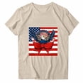 thumbnail image 2 of Goodtrade8 Short Sleeve Tops for Women Summer USA Years Anniversary Pullover Fourth of July Independence Day Red White and Blue American Flag Graphic Casual Womens Shirts Fashion, 2 of 6
