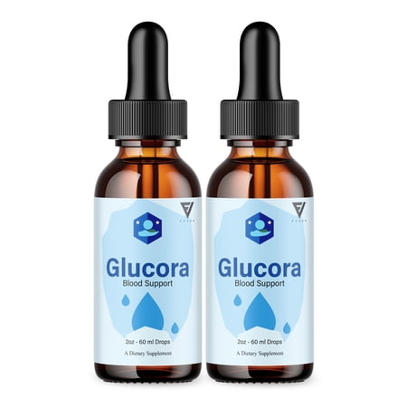 (2 Pack) Glucora Premium Blood Support Liquid Drop Supplement, Glucoras (4oz)