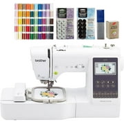 Brother SE700 Sewing and Embroidery Machine, 50-Piece Designio Thread Set, 20 Bobbins, 100-Piece 75/11 Embroidery Needles, Stabilizer Roll