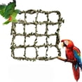 thumbnail image 1 of BotaniNest Jungle Rope Climbing Net For Parrots Small Animals Natural Fiber Activity Play Gym With Ladder Chew For Birds, 1 of 6