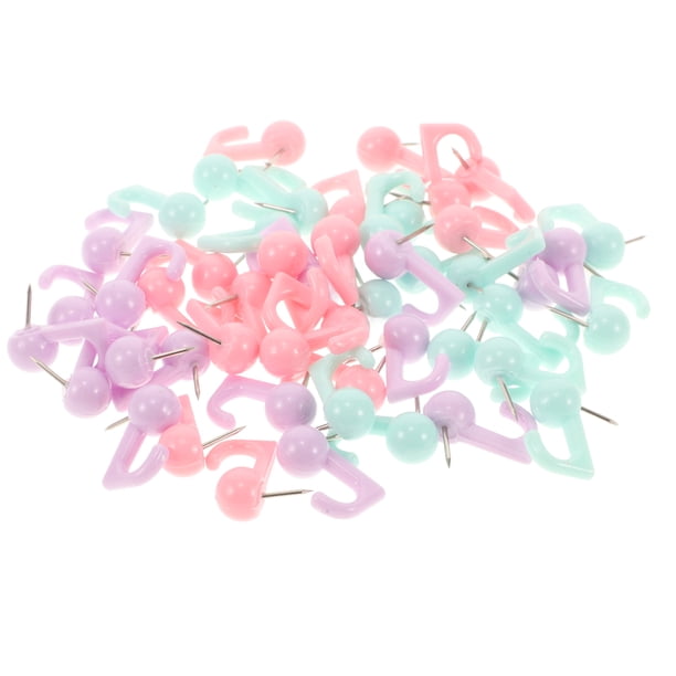 50 chinchetas de mapa para tablero de corcho y chinchetas para colgar cuadros de pared con chinchetas resistentes y ganchos de alfiler para colgar
