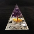 thumbnail image 1 of Mini pirámide de cristal natural, generador de energía, cuarzo, amatista, curación espiritual, cristal, chakra, pirámide de resina, 1 of 6