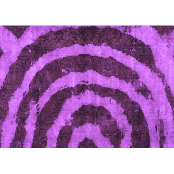 Ahgly Company Indoor Rectangle Abstract Purple Modern Area Rugs, 8' x 10'