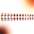 thumbnail image 4 of Yoyauz 24PCS Thanksgiving Square Fake Nails with Sparkling Maple Leaf Design Orange Black Nails Autumn Acrylic Nails Winter Women's Nails, 4 of 6