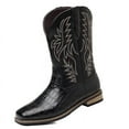 thumbnail image 4 of Men's Casual Low Boots Winter Boots Classic Embroidered Square Toe Boots Country Boots Mid-Calf Western Cowboy Boots, 4 of 6