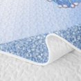 thumbnail image 5 of Erosebridal Blue Gem Butterfly Quilt Full for Girls, Shimmer Streamer Print Full Bedspread Sets, 3 Pieces, 5 of 7