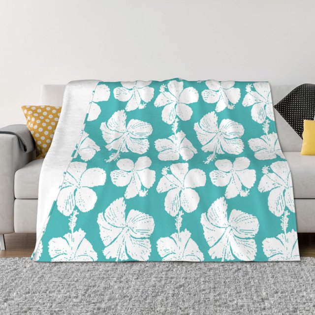 Balery Vintage Floral Manta de Franela con Dibujo, Lujo Ultra Suave y Cálido, Antipelusa y Resistente a las Arrugas para Cama, Sofá, Camping -60"x50"
