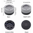 thumbnail image 2 of 4 Pieces Washing Machine Rubber Pad, Rubber Vibration Dampers for Washing Machines, Universal Anti Vibration Rubber Feet, for Washing Machine and Drye, 2 of 5