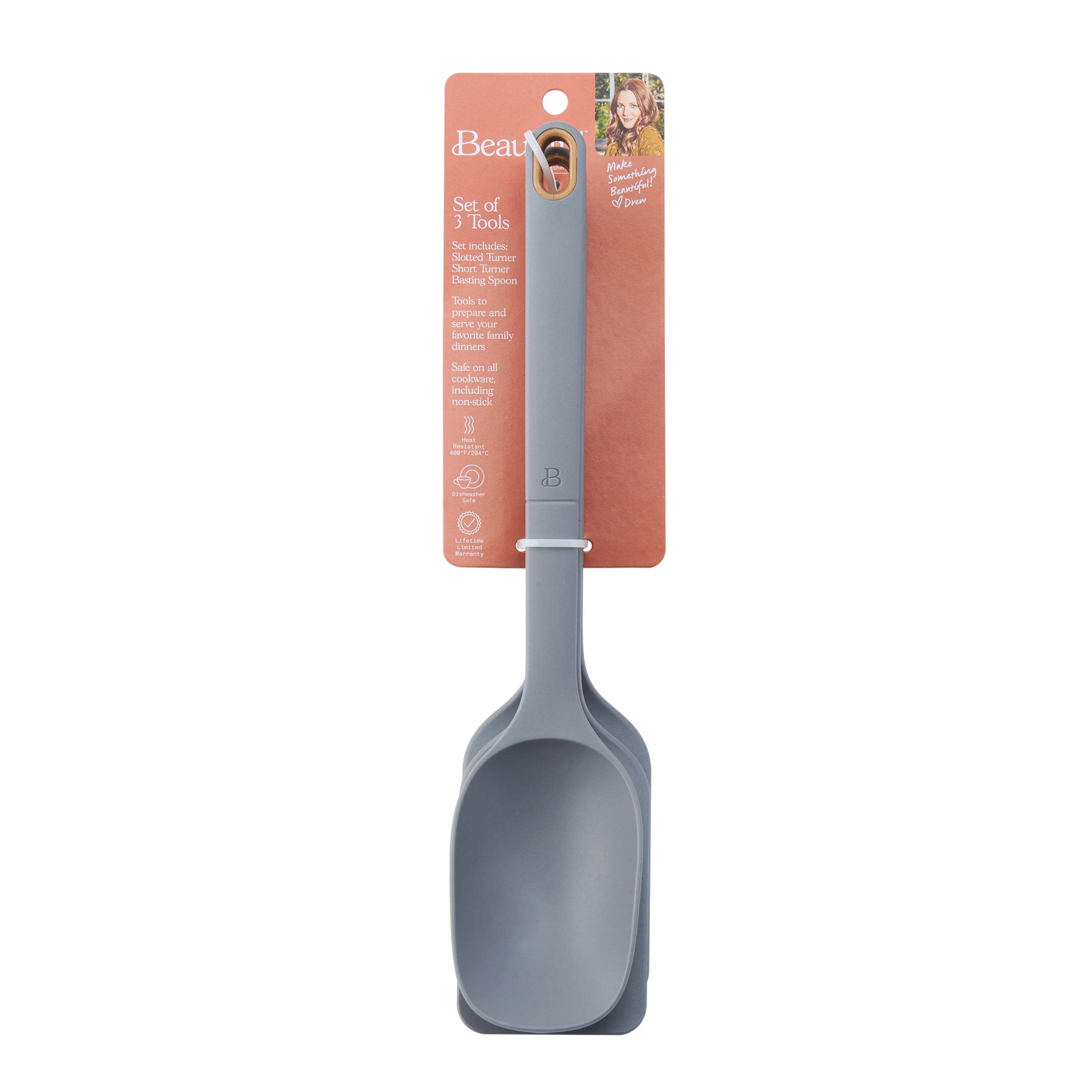 Beautiful Set of 3 Nylon Tools in Grey Smoke by Drew Barrymore