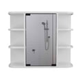 thumbnail image 3 of Milan Medicine Cabinet, Six External Shelves Mirror, Three Internal Shelves Light Gray, 3 of 17