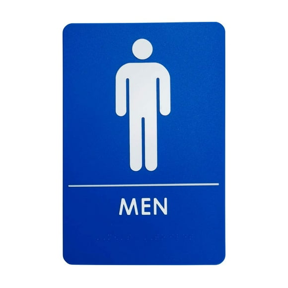 Men's Restroom Signs ADA-Compliant Bathroom Door Signs for Offices Businesses and Restaurants | Made in USA (1)