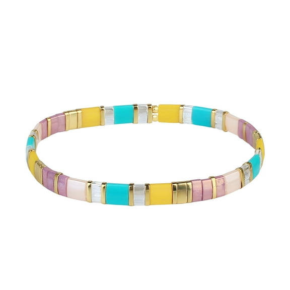 KELITCH Women Flexible Stretch Bracelets Tila Miyuki Beaded Bracelets Handmade Boho Bracelets Girls Fantastic Souvenirs