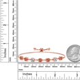 thumbnail image 3 of Gem Stone King 5.01 Ct Round Ecstasy Mystic Topaz 18K Rose Gold Plated Silver Lab Grown Diamond Tennis Bracelet for Women (Fully Adjustable up to 9 inch), 3 of 3