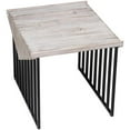 thumbnail image 4 of Home Square Large Wood Top & Metal Base End Table in Natural Gray - Set of 2, 4 of 9