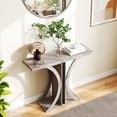 thumbnail image 2 of Gymax Console Table 40'' Rectangular Entryway Table w/Geometric Frame for Living Room Gray, 2 of 10