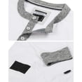 thumbnail image 2 of ZIMEGO Men's Long Sleeve Contrast Button Placket Neck Cuffs Casual Henley Shirts, 2 of 4