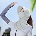 thumbnail image 4 of Windproof Hat Windproof Face Mask Casual and Fashionable Solid Color Ice Silk Sunscreen Mask and Hat for Head, Face, and Neck Protection, 4 of 5