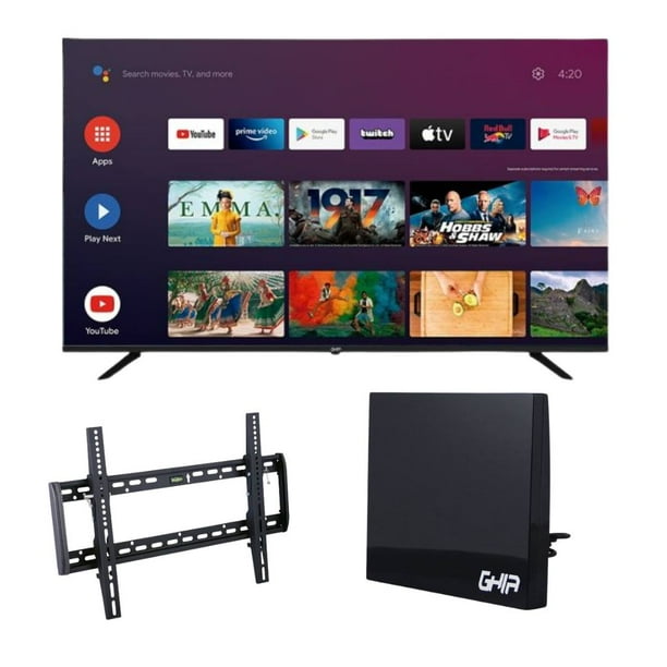 Combo Pantalla Smart TV Ghia 65 Pulgadas Whale 4k UHD Optico Dolby Audio Modelo G65W25 + Soporte + Antena