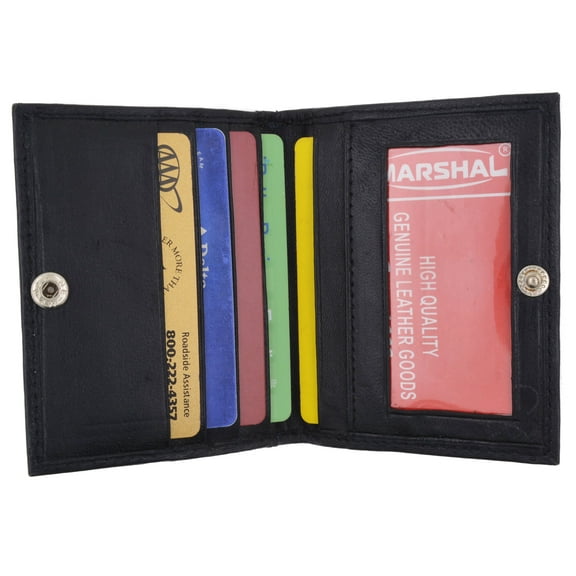 Slim Leather Lamb Card ID Mini Wallet Holder Bifold 78