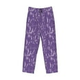 thumbnail image 2 of Vsdgher Lavender Flowers Print Mens Pajama Pants Sleep & Lounge Pants, PJ Bottoms With elastic waistb and Pockets, 2 of 5