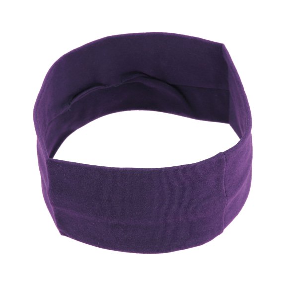 Unique Bargains Headbands Cotton Sweatbands Stretchy Moisture Wicking Headband for Sports Deep Purple 1 PCS