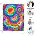 thumbnail image 4 of Colorful Rainbow Tie Dye Spiral Pattern Blanket,Comfortable Soft Lamb Wool Throw Blanket,All Season,Warm Lightweight Blankets for Sofa Bed Couch Living Room Chair,30"x40", 4 of 4