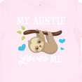 thumbnail image 4 of Inktastic My Auntie Loves Me with Sloth and Hearts Boys or Girls Baby T-Shirt, 4 of 5
