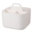 thumbnail image 1 of Stackable Multipurpose Basket Organizer with Handle - Perfect for Home & Office White, 1 of 9