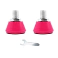 thumbnail image 1 of QualitChoice Pack de 2 Patins à Roulettes en Acier Inoxydable Toe Stop Portable Hauteur Réglable Bloc de Butée Partie avec Clé Rose Rouge, 1 of 6