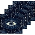 thumbnail image 2 of GZHJMY Blue Evil Eye Cotton Washcloths Set of 4, 12"x12" Super Soft Absorbent Wash Cloths Bathroom Face Cloths Fingertip Towels for Gym Hotel and Spa, 2 of 7