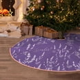 thumbnail image 6 of Daiia Lavender Flowers Drawing Merry Christmas Tree Skirt , Xmas Large Lace-up Tree Skirt, Santa Snowflakes Rustic Home Decorations New Year Party Farmhouse Decor-48", 6 of 7