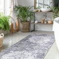thumbnail image 3 of CAMILSON Machine Washable Rug, Distressed Vintage Area Rugs, Stain and Water Resistant, Traditional Bohemian Indoor Carpet (2x7, Grey), 3 of 9