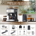 thumbnail image 2 of Dear Day Cafetera Con Molinillo Integrado, Mango For Capsules, Prensa De Café, Jarra De Espuma, Tapete Para Prensado, Cuchara Dosificadora Y Cepillo De Limpieza, 2 of 6
