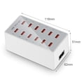 thumbnail image 3 of Injueey Estación de carga de 12 puertos, USB múltiple conveniente para teléfonos inteligentes, banco de energía, tableta, computadora Teléfono y Comunicación Numero 3, 3 of 6