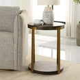 thumbnail image 4 of Uttermost Palisade Round Wood Side Table in Coffee, 4 of 7
