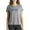 Gray, variant on FITKICKS Optimist Tee Lightweight Short Sleeve Crew Neck Top T-Shirt, Black Medium (Women's)