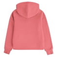 thumbnail image 5 of UDAUDU Girls' Hoodies Sweatshirts Full Zipper Pullover Crop Tops for Teen Girls Long Sleeve Sweater Thumb Hole with Pocket Watermelon Red 9-10 Years, 5 of 5