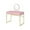Pink, variant on GZXS Vanity Desk with Round Mirror and 2 Drawers, White Makeup Table with Jewelry Tray and Golden Metal Legs, 42" Dressing Table for Bedroom