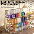 thumbnail image 5 of Misright Large Capacity Acrylic Pen Storage Rack Multi-Tiered for Markers Highlighters Pencils, 5 of 16