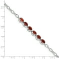 thumbnail image 3 of Sterling Silver Rhodium-plated Garnet Bracelet, 3 of 3