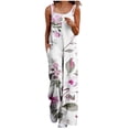 thumbnail image 2 of Wancir Womens Casual Jumpsuits Loose Overalls Summer Sleeveless Stretchy Wide Leg Long Pants Romper with Pockets, 2 of 5