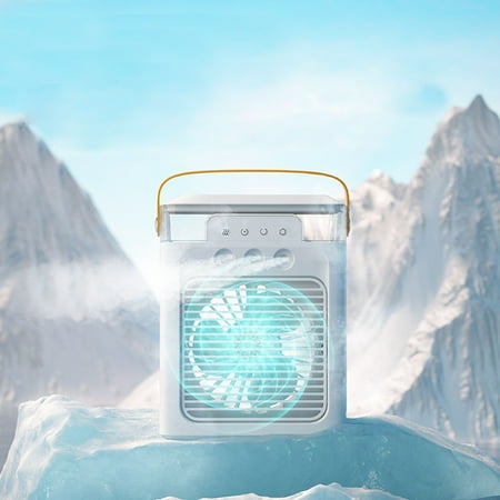 

Okaydehi Portable Air Conditioners Fan 3 Speeds Evaporative Mini Air Conditioner with 7 Colors Light 400ml Personal Air Conditioner Portable AC Air Cooler with Humidifier for Room Bedroo Fans