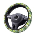 thumbnail image 4 of Kll Car Steering Wheel Cover, Universal 15 Inch, Soft Elastic And Comfortable,Car Accessories Decorations-Watercolor Green Tropical, 4 of 7