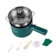 thumbnail image 2 of Olla eléctrica de 1,8 l con mango largo, mini olla de viaje para saltear, guisar, cocinar al vapor, usar en casa, para sopa, pasta y avena. Verde, 2 of 9
