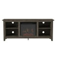 thumbnail image 3 of Walker Edison 58" Rustic MDF Farmhouse Fireplace TV Stand in Charcoal, 3 of 8