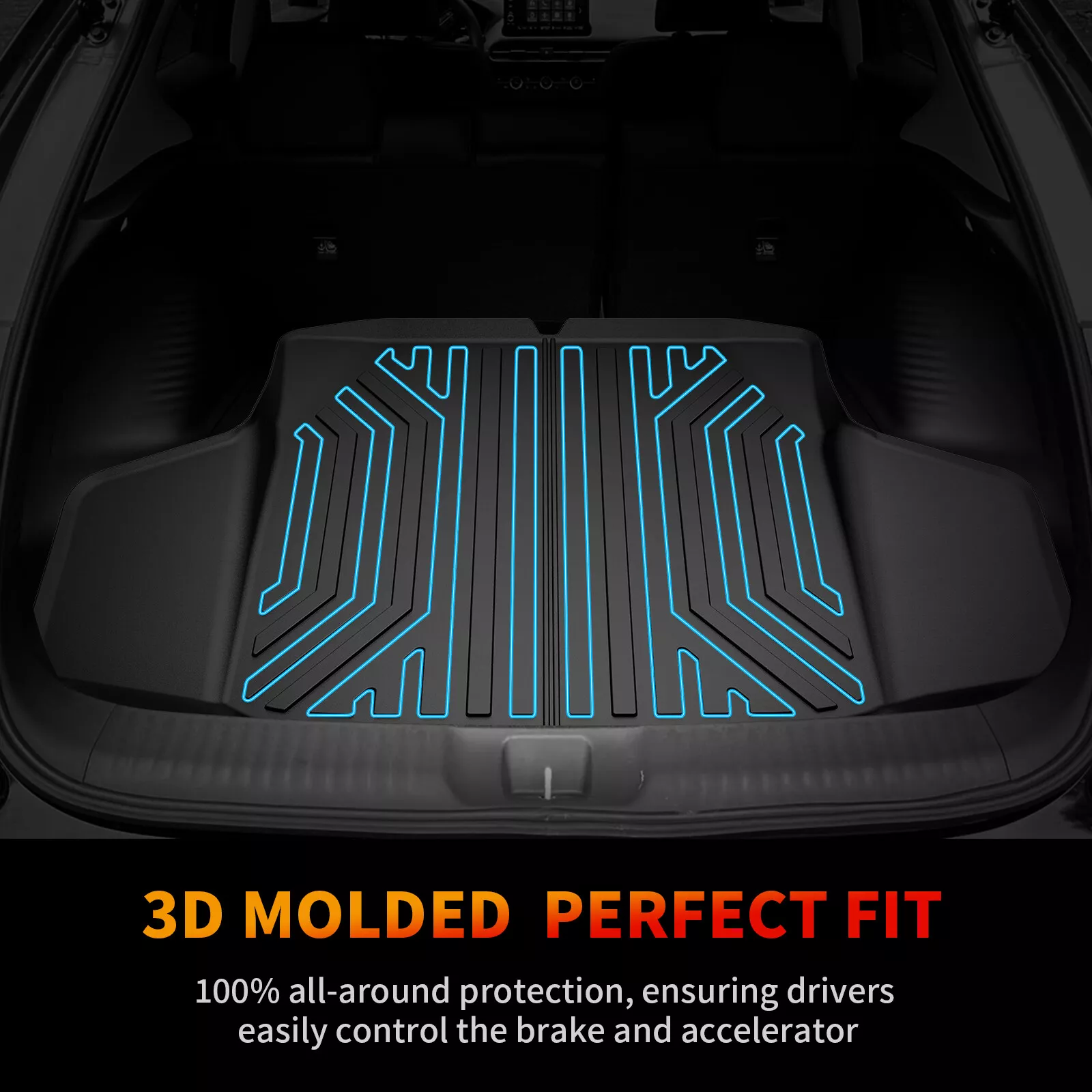 RVNI Car Floor Mats +Cargo Liner For 2023 2024 Honda Accord TPE Rubber All Weather