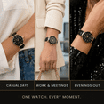 thumbnail image 5 of Jessica Simpson Diamond Collection Women Watch, Classic Quartz, Leather Band, Round Faceted Crystal Face, Elegant Dress Watch for Women, 5 of 6
