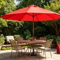 thumbnail image 7 of Topukaiba Patio Umbrella Replacement Canopy, 130" Waterproof Polyester for 8-Rib Market Table Umbrella, Fade-Protection Replacement Covers Market Patio Umbrella Canopy Cover,Red,130in, 7 of 7